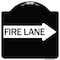 Signmission Fire Lane Right Arrow Heavy-Gauge Aluminum Architectural Sign, 18" x 18", BW-1818-24391 A-DES-BW-1818-24391 - alternate 1
